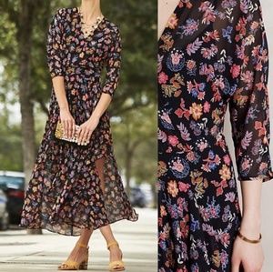 Anthropologie Varina floral sheer boho maxi dress